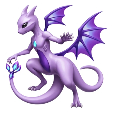 Mewtwo-Lunala-Fakémon-hybrid-creature (full body)  sticker
