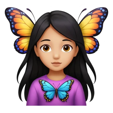 What a beautiful little girl is born and blossoms into a beautiful butterfly ￼ sticker