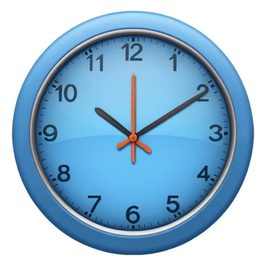 Normal emoji with clock ittt sticker