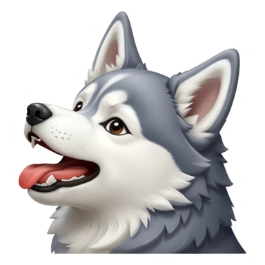 Husky howling in celebration sticker