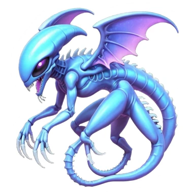 Abstract Xenomorph-Genesect-Lunala-ET-hybrid-fantasy-creature sticker