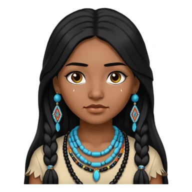 Native American girl sticker