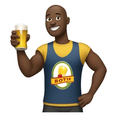 Patrice talon entrain de boire la bière  sticker