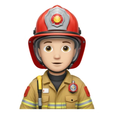 Firefighter with respiratory protection sticker