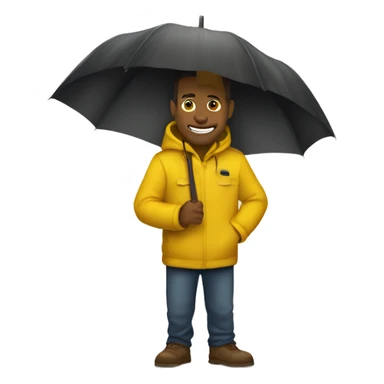 guarda chuva amarelo fechado sticker