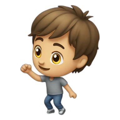 small man trying to reach something sticker