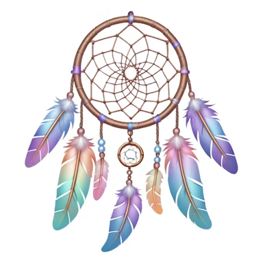 Iridescent pastel dreamcatcher sticker