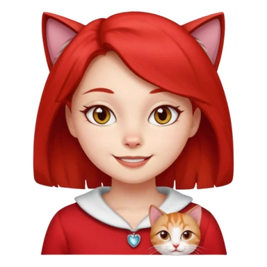 girl with cat eyes on her chest is the cutest person monster red and white in my opinion and she has a lot to do  sticker