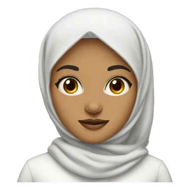 hijabi woman rocket scientist with light skin and black eyes sticker