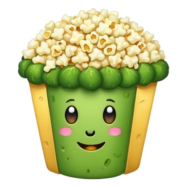 Broccoli with popcornn sticker