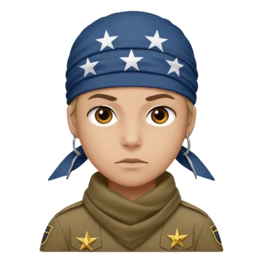 uniformed with bandanna sticker