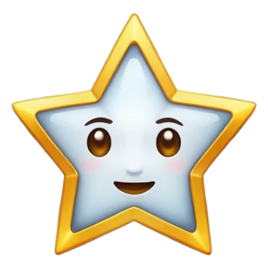 star spark white sticker