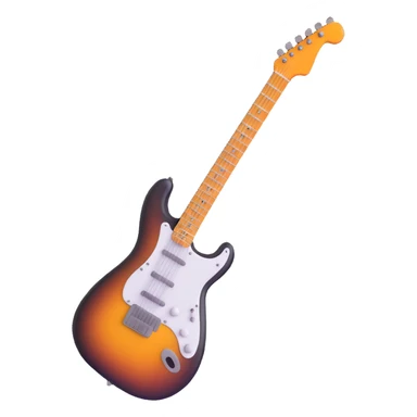 rock and roll electric guitar sticker