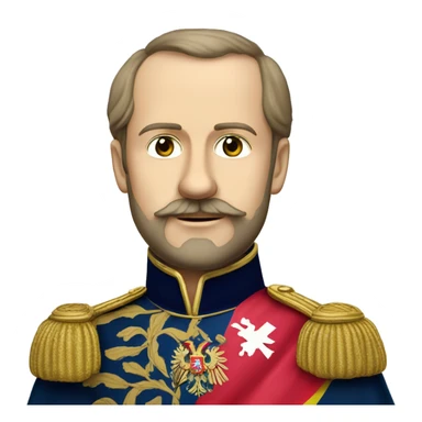 Alexander II of Russia with flag sticker