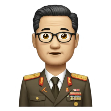 President of south, north korea sticker