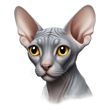 grey canadian sphynx sticker