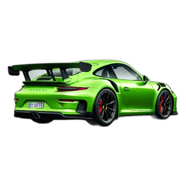 green Porsche 911 gt3 rs sticker