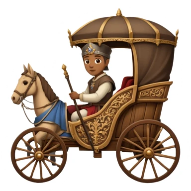 in medieval period  a man in a Carriage sticker
