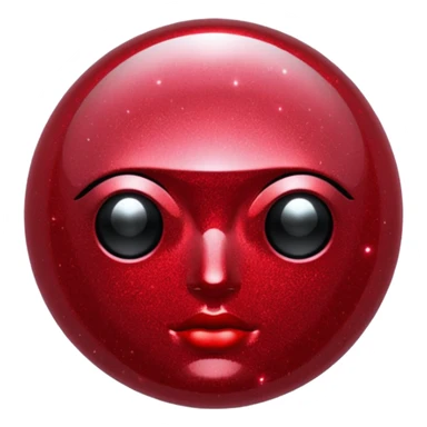 red glitter cyberpunk shine sticker