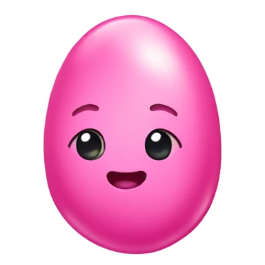 A cute pink jellybean sticker