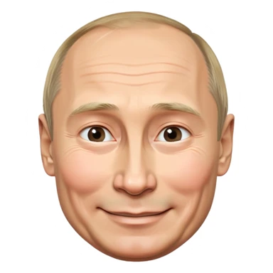russian president Putin smiles slyly sticker
