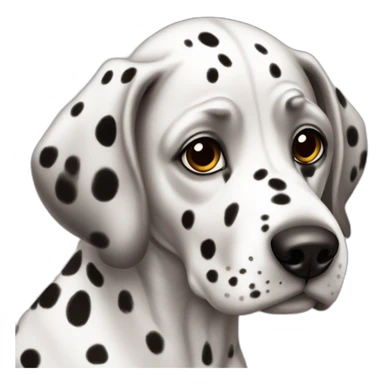 Dalmatian-girl with brown eyes and dark ears sticker