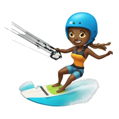 woman kitesurfing sticker