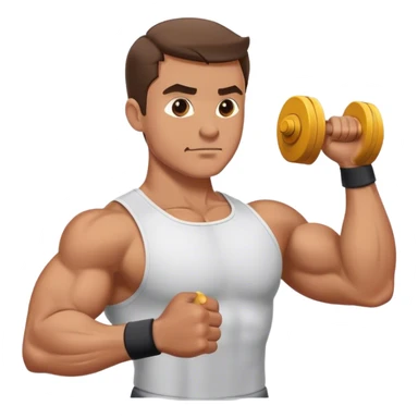 guy how to do bicep curls sticker