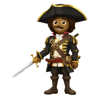 Musketeer with wine and gold colors and sword sticker
