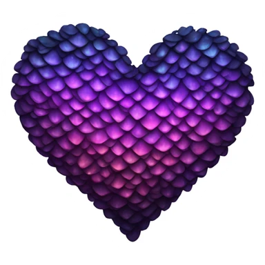 dark warm iridescent SCALE heart sticker