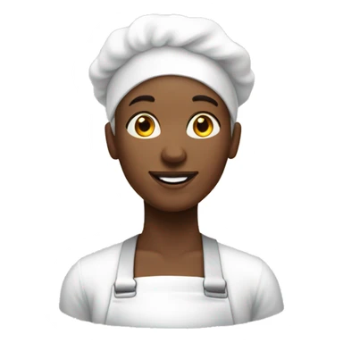 une patissiere blanche a son atelier  sticker