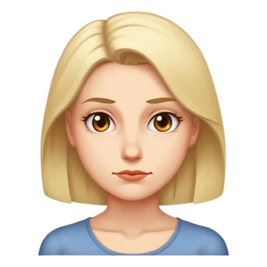A woman emoji with a smug, arrogant expression, looking down on others sticker