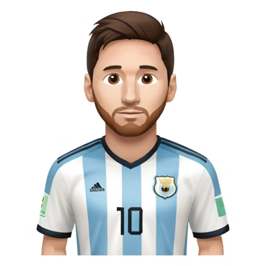 Lionel Messi soccer player with Argentina jersey sticker