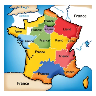 Carte de france sticker
