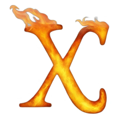 letter "A" in flames sticker