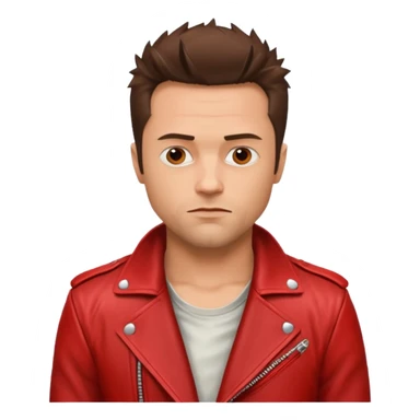 Tyler Durden, wearing red jacket sticker