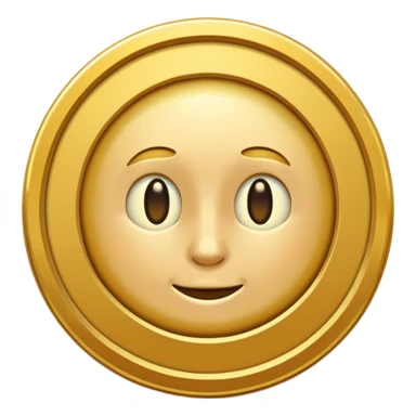 gold coin without designs sticker