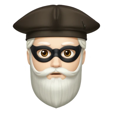 masked Boy with hat long white hair & bearded sticker