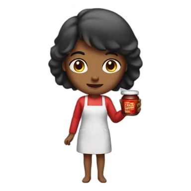 Woman saying no to sauce sticker