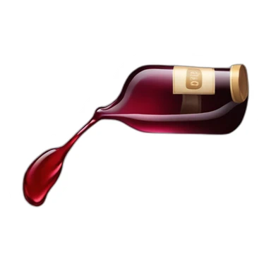 bouteille de vin rouge cassée sticker