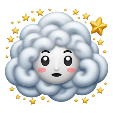 Make a fight dust Cloud with stars sticker