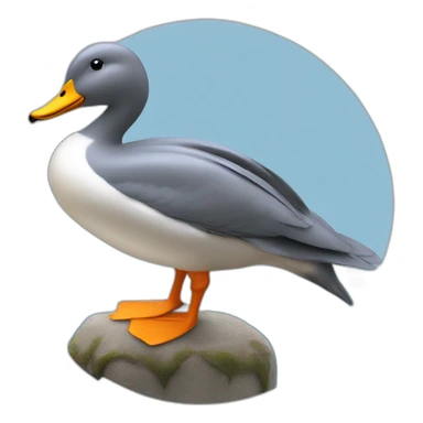 Dauphin sur un canard sticker
