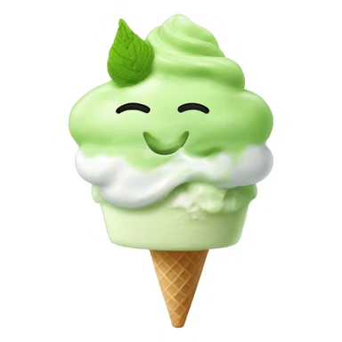 wasabi icecream with wasabi topping sticker
