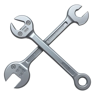 A digital wrench tool with binary code texture, zeros and ones visible on the surface sticker