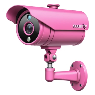 Security Camera pink with graffity sticker