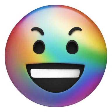 rainbow smiley ace sticker