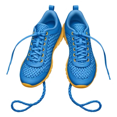 make an emoji of blue shoe laces only sticker