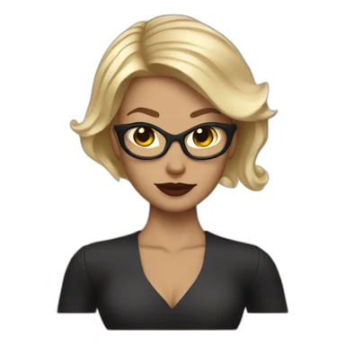 corporate batwoman short blonde hair sticker