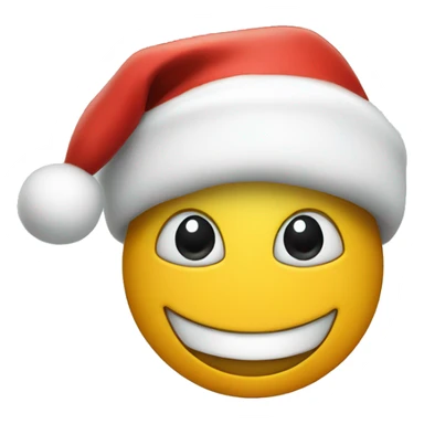 Smile face with Christmas hat sticker