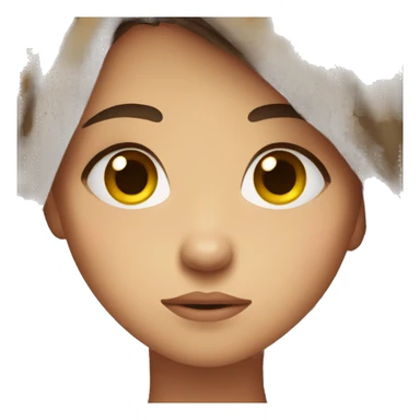 Sad girl with brown hair sticker